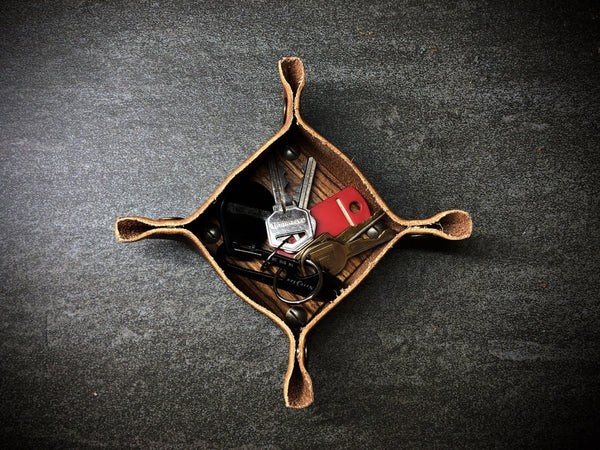 Zebrawood Edition | Harness Leather | Mini Valet Tray - Bound Tight Wallets 